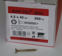 Vrut 4,5 x 40/24 RAPI-TEC 2010, TORX 20