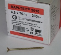 Vrut 4,5 x 70/39 RAPI-TEC 2010, TORX 20