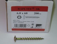 Vrut 6 x 60 RAPI-TEC SK, hl. 14 mm, TORX 30