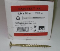 Vrut 6 x 80/50 RAPI-TEC SK, hl. 14 mm, TORX 30