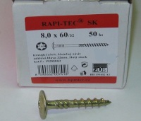 Vrut 8 x 60/32 RAPI-TEC SK, hl. 22 mm, TORX 40