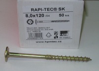 Vrut 8 x 120/54 RAPI-TEC SK, hl. 22 mm, TORX 40