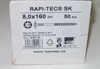 Vrut 8 x 160/84 RAPI-TEC SK, hl. 22 mm, TORX 40