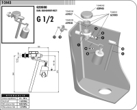 Plovákový ventil T-2443 SAM Myjava boční napouštěcí 1/2"