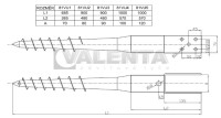 Zemní vrut U - 70x120 x 1000 mm - 81UV5