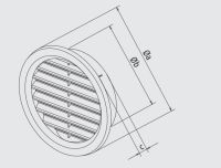 Větrací mřížka kulatá VM 75 B,  Ø 70 mm (bílá)